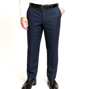 Ralph Lauren Navy Windowpane Wool Dress Pants Men’s 36x30